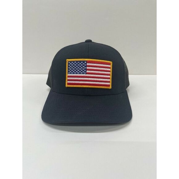 American Flag 6 Panel Adjustable Snapback Trucker Mesh Hat Pacific - Picture 1 of 6